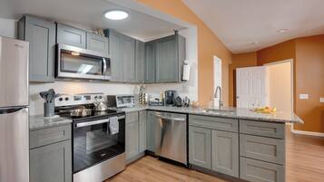 Microwave, oven, stovetop, dishwasher