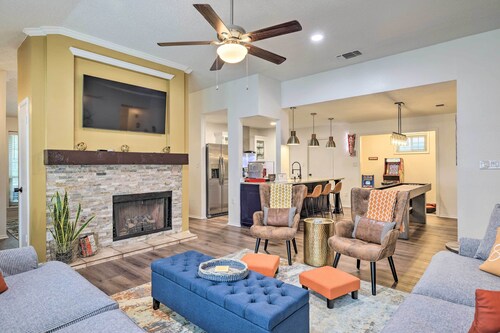 San Antonio Family Home w/ Game Room & Fire Pit!