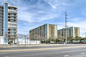 Apartment (3 Bedrooms) | Interior - Balcony + Resort Perks: Beachfront Ocean City Gem (Ocean City)