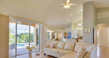 WFH & Relax by Pool: Chic Cape Coral Villa