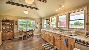 Microwave, oven, stovetop, dishwasher