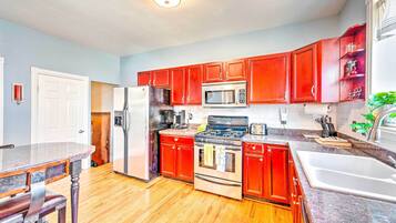 Microwave, oven, stovetop, dishwasher