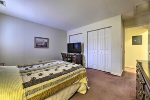 2 habitaciones, tabla de planchar con plancha y ropa de cama 