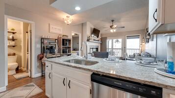 Microwave, oven, stovetop, dishwasher