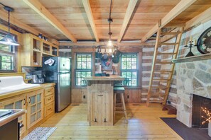 House (2 Bedrooms) | Interior - Restored Buchanan Log Cabin on 9-mile Creek! (Buchanan)