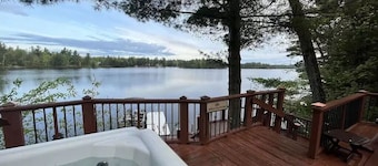 Adirondack Area Trout Lake Waterfront Cottage, Hot Tub, Pontoon Boat, Upstate NY