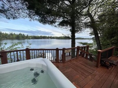 Adirondack Area Trout Lake Waterfront Cottage, Hot Tub, Pontoon Boat, Upstate NY