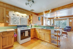 House (2 Bedrooms) | Interior - Private Dock + Screened Porch: Echo Lake Cabin (Mercer)