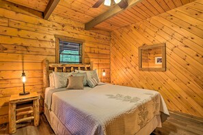 House (2 Bedrooms) | Interior - Pocono Log Cabin: Fireplace, Fire Pits & Amenities (Pocono Lake)