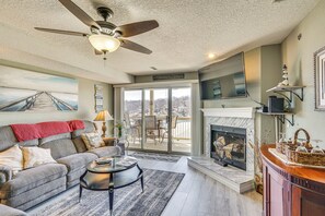 Interior - Large Balcony w/ View: Lakefront Osage Beach Condo (Osage Beach)