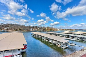 Interior - Large Balcony w/ View: Lakefront Osage Beach Condo (Osage Beach)