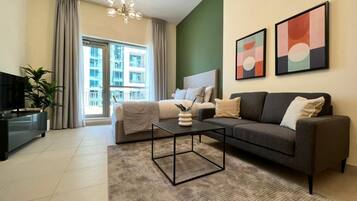 Business Studio (BLVD Central T2 1703) | 1 bedroom, Egyptian cotton sheets, premium bedding, memory foam beds