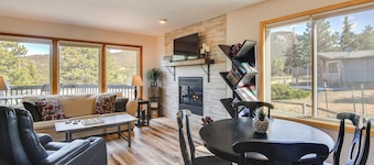 Fireplace & Mtn Views: Estes Park Home w/ Deck!