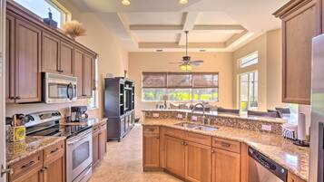 Microwave, oven, stovetop, dishwasher