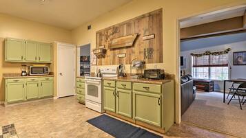 Microwave, oven, stovetop, dishwasher