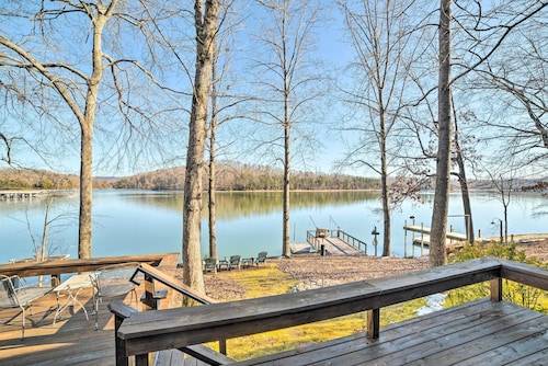 Lakefront Harrison Home w/ Sunroom, Deck, & Dock!