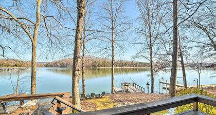 Lakefront Harrison Home w/ Sunroom, Deck, & Dock!