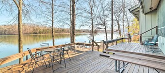 Lakefront Harrison Home w/ Sunroom, Deck, & Dock!