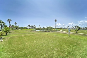 House (1 Bedroom) | Interior - Deck & Pool Access: Long Island Village Escape! (Port Isabel)