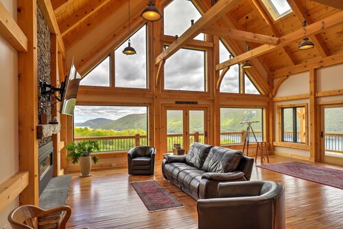 Naples Cabin w/ Lake Views & Wraparound Deck!