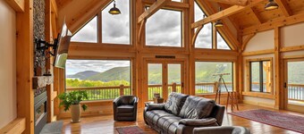 Naples Cabin w/ Lake Views & Wraparound Deck!