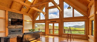 Naples Cabin w/ Lake Views & Wraparound Deck!