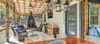 諾福克湖畔翻新小屋，附火坑