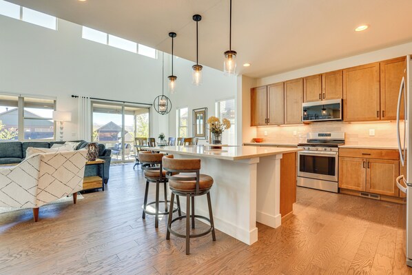 House (3 Bedrooms) | Interior - Furnished Deck & Hot Tub: Chic Granby Home! (Granby)