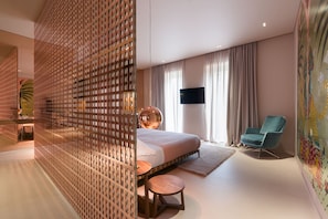 Executive suite | 1 slaapkamer, luxe beddengoed, donsdekens