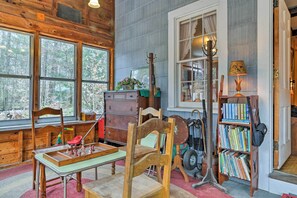 Interior - East Otis Reservoir Cabin w/ Porch - Walk to Lake! (Otis)