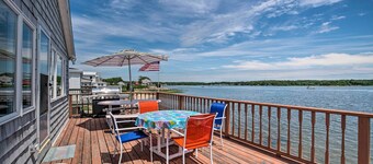 Deck & Beach Access: Waterfront Cape Cod Cottage