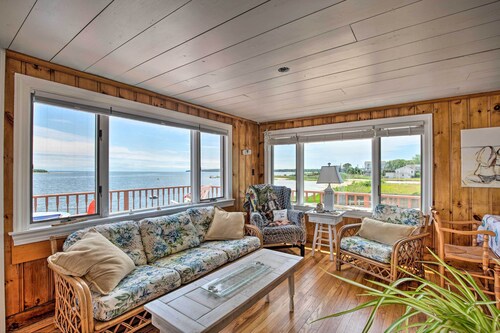 Deck & Beach Access: Waterfront Cape Cod Cottage