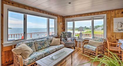 Deck & Beach Access: Waterfront Cape Cod Cottage