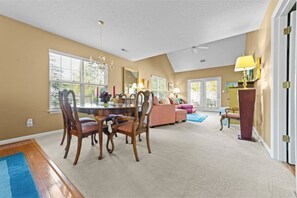 Smart TV, fireplace, DVD player