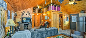 Cozy Manistique Cabin w/ Deck, Grill & Fire Pit!