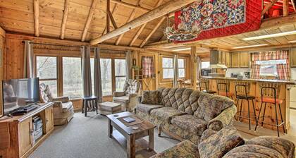 Rustic River View Cabin w/ Fire Pit, Games & Grill