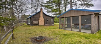 Rustic River View Cabin w/ Fire Pit, Games & Grill