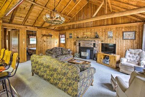House (2 Bedrooms) | Interior - Rustic River View Cabin w/ Fire Pit, Games & Grill (Falmouth)