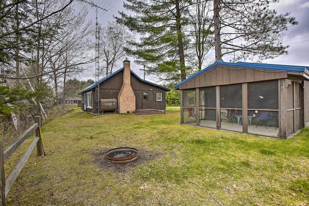 Rustic River View Cabin w/ Fire Pit, Games & Grill - Merritt, MI