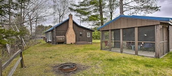 Rustic River View Cabin w/ Fire Pit, Games & Grill