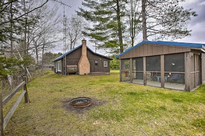 Rustic River View Cabin w/ Fire Pit, Games & Grill