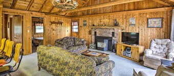 Rustic River View Cabin w/ Fire Pit, Games & Grill