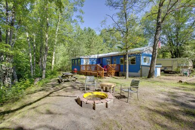 Little Manistee Riverfront Cabin w/ Fire Pit!