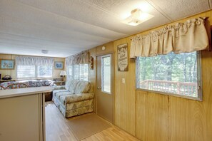 House (2 Bedrooms) | Interior - Little Manistee Riverfront Cabin w/ Fire Pit! (Irons)