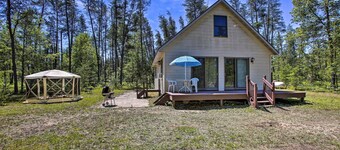 Secluded Irons Cabin w/ 5-acre Yard, Deck, Grill!