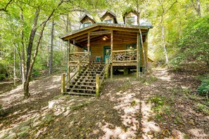 Front of property - Hot Tub + Furnished Porch: Balsam Grove Cabin (Balsam Grove)