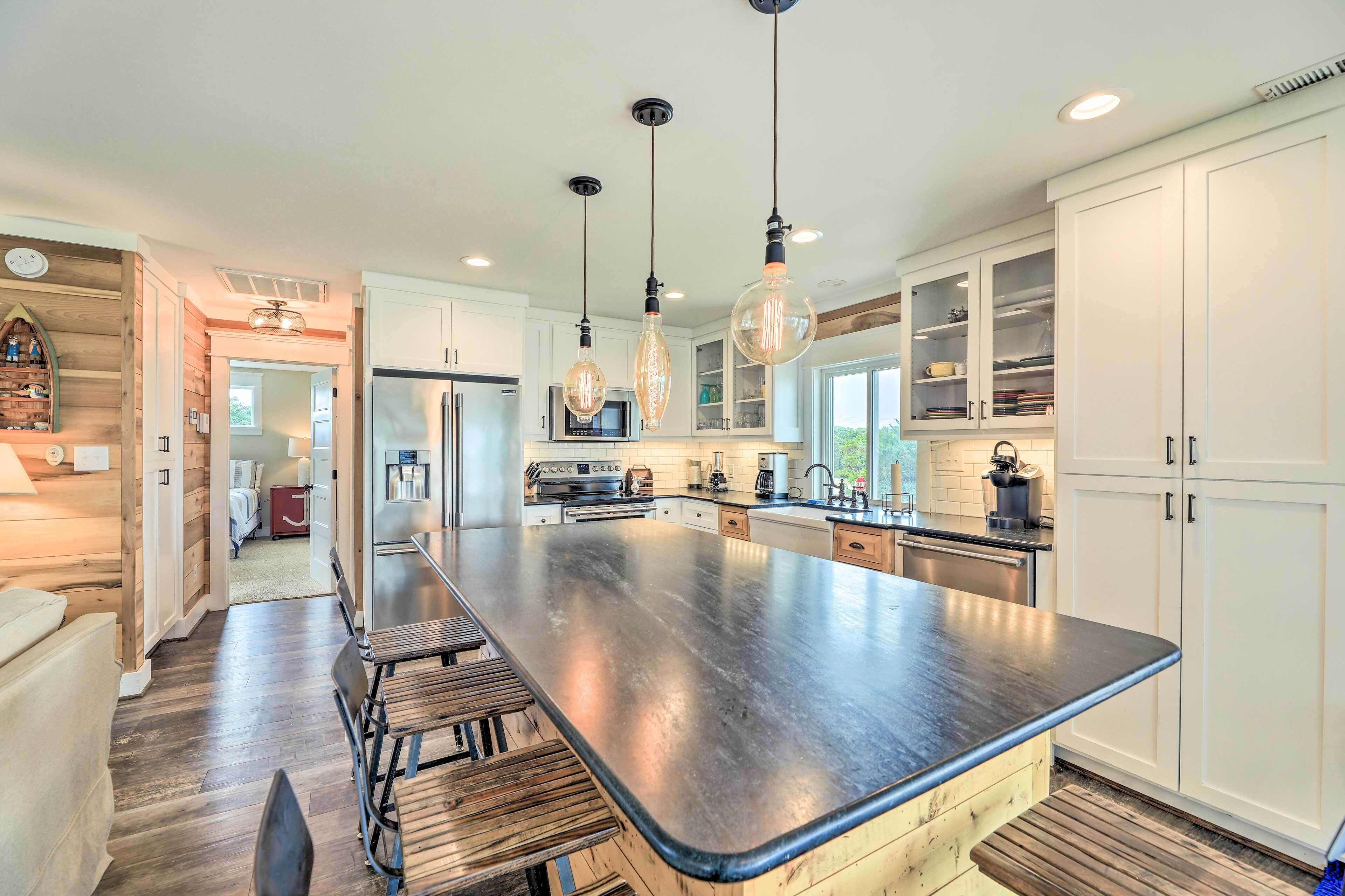 Microwave, oven, stovetop, dishwasher