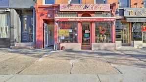 A Thai restaurant named Bangkok City with a red facade and a clear signboard. - Couples Hub Near Metlife, Walk to Public Transit! (Hoboken)