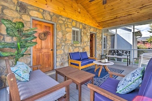 Cottage (2 Bedrooms) | Interior - Screened Porch: 'the Rock Cottage' in Hot Springs (Hot Springs)