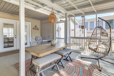 Oak Island Home w/ Fenced Yard, Walk to Long Beach